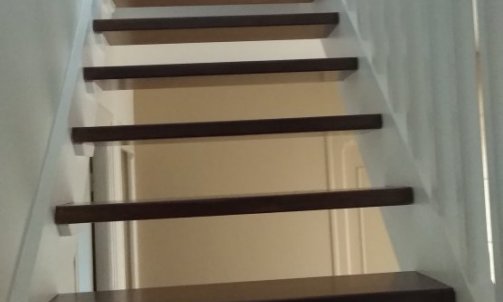 réalisation d'un escalier en bicolore